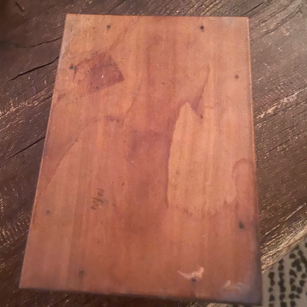 Antique Primitive Wooden Box 6x8 - Picture 3 of 3